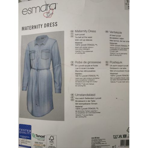 Dress for pregnant women and feeding Esmara - Blue Size 44 buy in online store