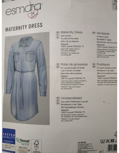 Dress for pregnant women and feeding Esmara - Blue Size 44 buy in online store