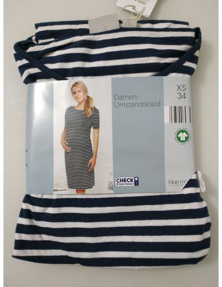 Pregnant Dress Blue Motion - Striped Blue buy in online store Pregnant Dress Blue Motion - Striped Blue buy in online store