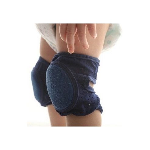 Adjustable knee pads with soft anti-slip insert - dark blue buy in online store