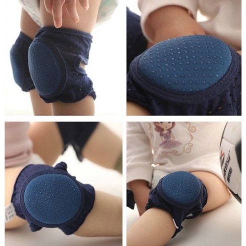 Adjustable knee pads with soft anti-slip insert - dark blue buy in online store