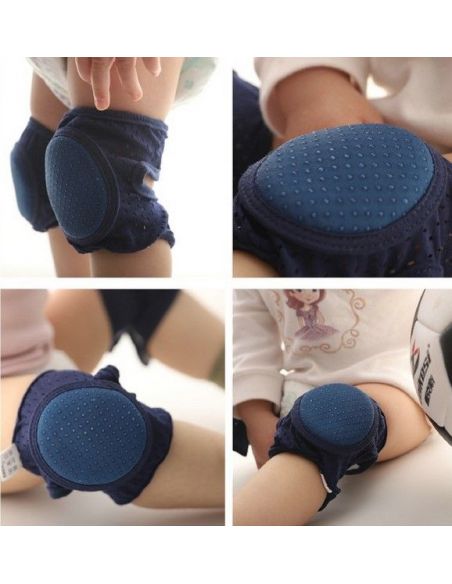 Adjustable knee pads with soft anti-slip insert - dark blue buy in online store Adjustable knee pads with soft anti-slip insert - dark blue buy in online store