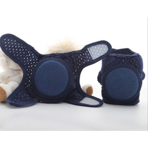 Adjustable knee pads with soft anti-slip insert - dark blue buy in online store