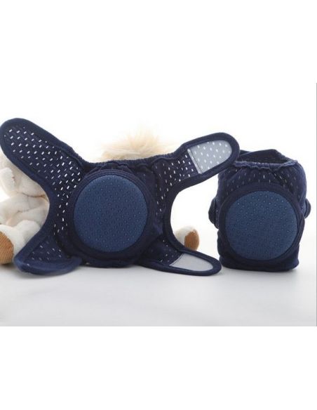 Adjustable knee pads with soft anti-slip insert - dark blue buy in online store Adjustable knee pads with soft anti-slip insert - dark blue buy in online store
