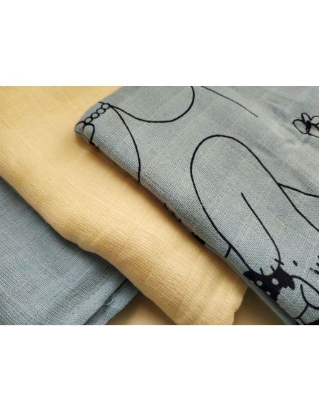 Multi-layered gauze Lupilu cotton 76 * 76 (5pcs) - a set of bear buy in online store