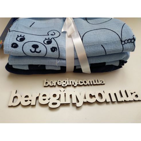 Multi-layered gauze Lupilu cotton 76 * 76 (5pcs) - a set of bear buy in online store