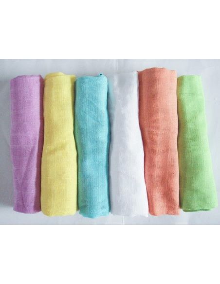 Multilayer gauze of cotton 60 * 60 (6pcs) - set of color buy in online store