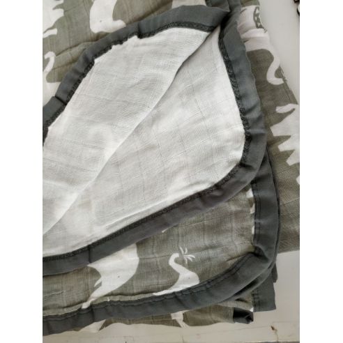 Garloy Muslin Diaper Double 120 * 120 - Elephants buy in online store
