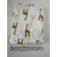 Gauze Muslin Diaper 120 * 120 - Giraffes buy in online store