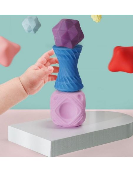 Set of sensory tactile balls - Soft Balls Pastel Figured (injured packaging) buy in online store Set of sensory tactile balls - Soft Balls Pastel Figured (injured packaging) buy in online store