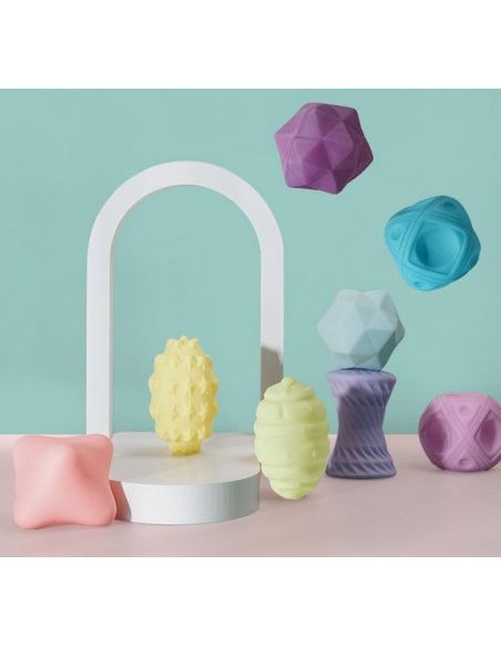 Set of sensory tactile balls - Soft Balls Pastel Figured (injured packaging) buy in online store Set of sensory tactile balls - Soft Balls Pastel Figured (injured packaging) buy in online store