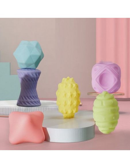 Set of sensory tactile balls - Soft Balls Pastel Figured (injured packaging) buy in online store Set of sensory tactile balls - Soft Balls Pastel Figured (injured packaging) buy in online store
