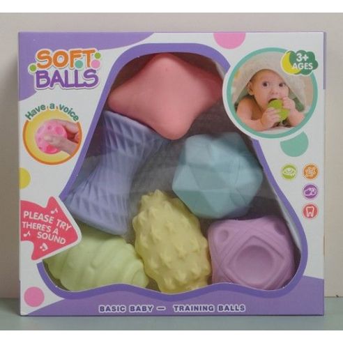 Set of sensory tactile balls - Soft Balls Pastel Figured (injured packaging) buy in online store