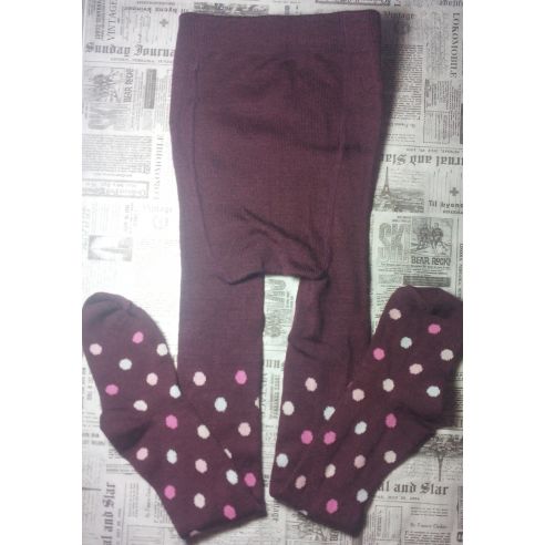 Merino wool tights 98-104p - burgundy buy in online store