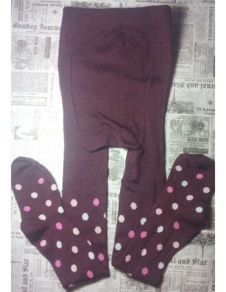 Merino wool tights 98-104p - burgundy buy in online store