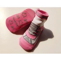 Baby socks with anti-slip sole size 12 months - Pink sneakers buy in online store