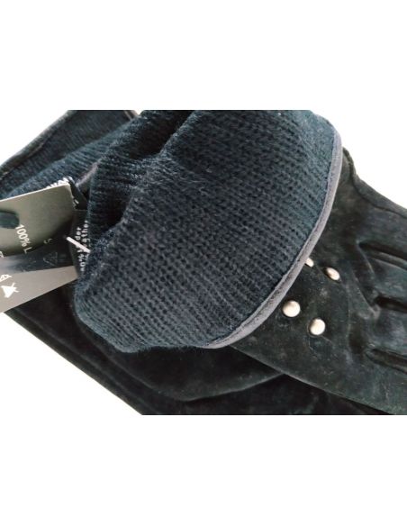 Female Laze Gloves Natural Suede with Heater - Black buy in online store Female Laze Gloves Natural Suede with Heater - Black buy in online store