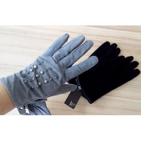 Female Laze Gloves Natural Suede with Heater - Black buy in online store