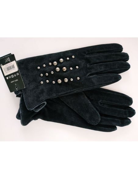 Female Laze Gloves Natural Suede with Heater - Black buy in online store Female Laze Gloves Natural Suede with Heater - Black buy in online store
