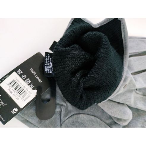 Female Laze Gloves Natural Suede with Heater - Gray buy in online store