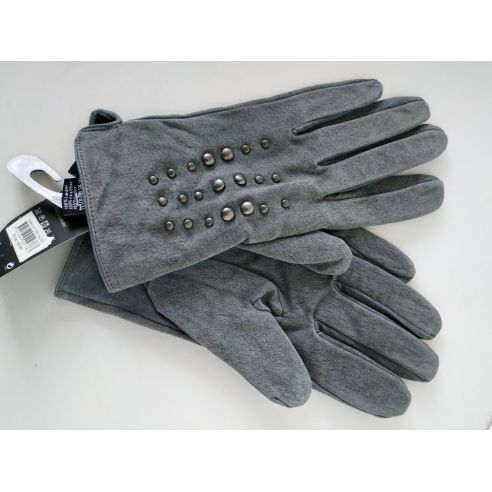 Female Laze Gloves Natural Suede with Heater - Gray buy in online store