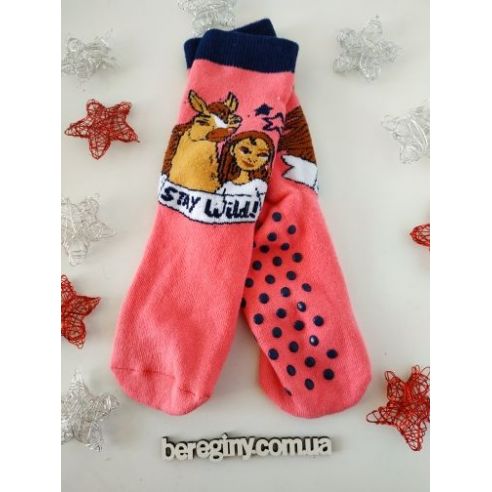 Socks Anti-slip terry children 31-34 - Spirit pink buy in online store