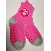 Socks Anti-slip terry children 86-92 Size - Owl Pink buy in online store