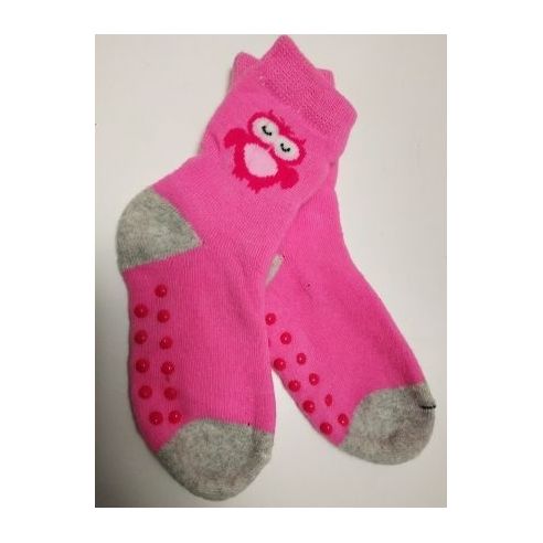 Socks Anti-slip terry children 86-92 Size - Owl Pink buy in online store