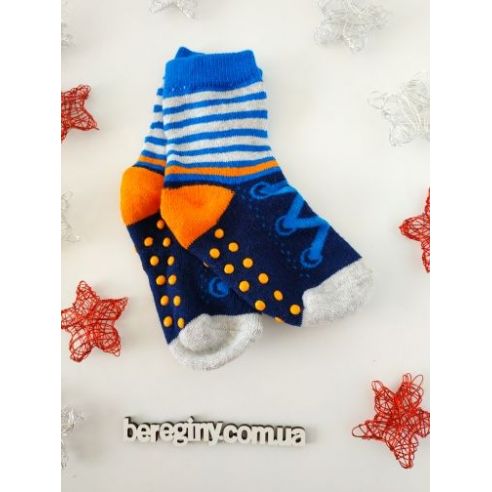 Socks Anti-slip terry children 122/128 Size - Orange lacing buy in online store
