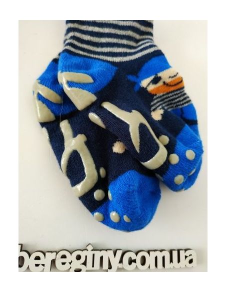 Socks Anti-slip terry children's Pilin 18/20 Size - Blue buy in online store Socks Anti-slip terry children's Pilin 18/20 Size - Blue buy in online store