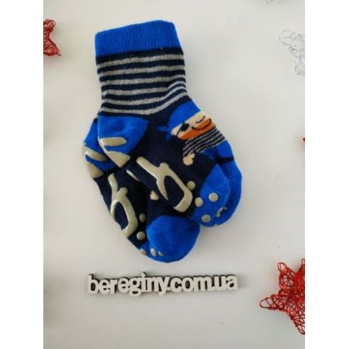 Socks Anti-slip terry children's Pilin 18/20 Size - Blue buy in online store