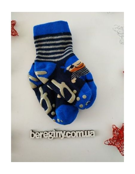 Socks Anti-slip terry children's Pilin 18/20 Size - Blue buy in online store Socks Anti-slip terry children's Pilin 18/20 Size - Blue buy in online store