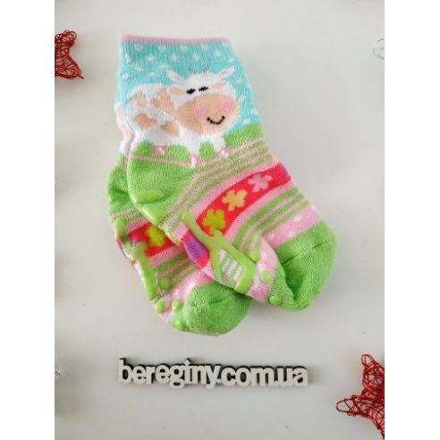 Socks Anti-slip terry children's Pilin 18/20 Size - Salad buy in online store