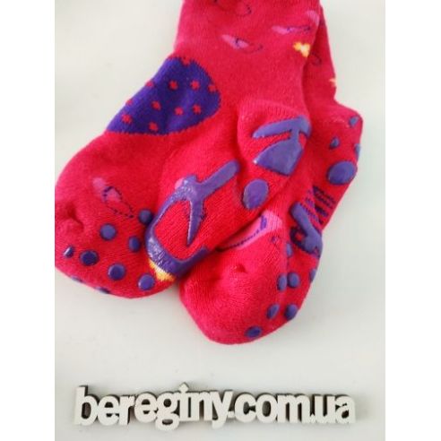 Socks Anti-slip terry children's Pilin 21-23 Size - Raspberry buy in online store