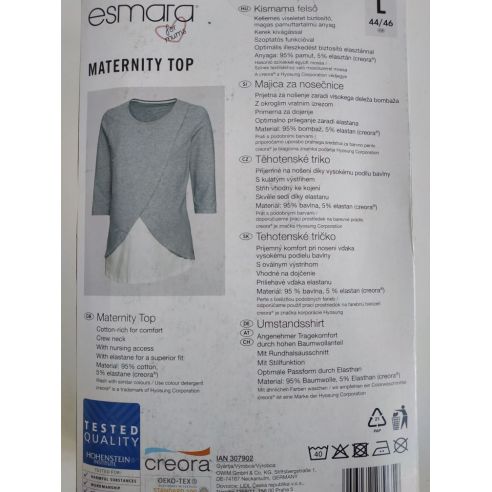 Long Sleeve T-shirt for Pregnant and Feeding Esmara 1pc - XS 32/34 buy in online store