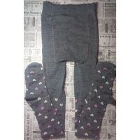 Merino wool tights 122-128r - gray hearts buy in online store