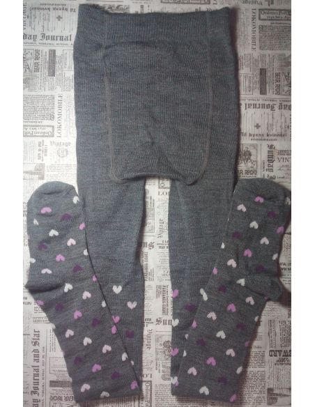 Merino wool tights 122-128r - gray hearts buy in online store Merino wool tights 122-128r - gray hearts buy in online store