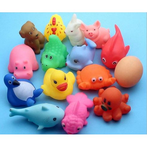 Set of toys for bathroom animals small (15pcs) buy in online store