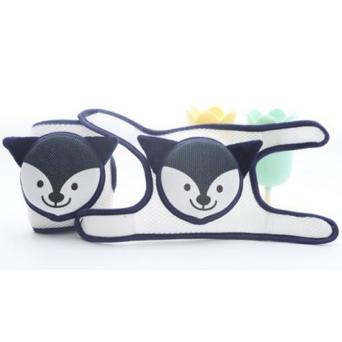 Adjustable knee pads with soft anti-slip insert - gray cat buy in online store