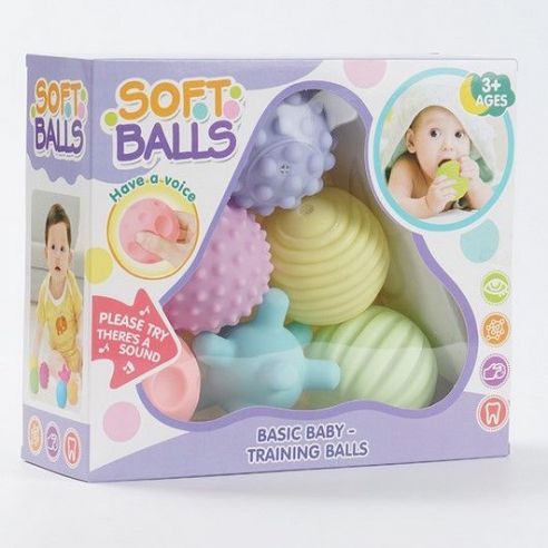 Set of touch tactile balls - Soft Balls Pastel buy in online store