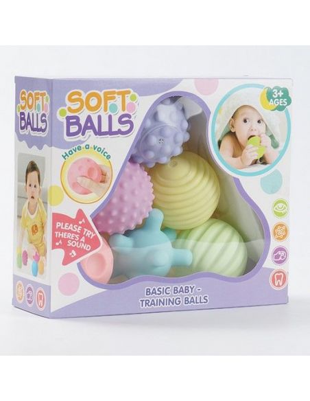 Set of touch tactile balls - Soft Balls Pastel buy in online store Set of touch tactile balls - Soft Balls Pastel buy in online store