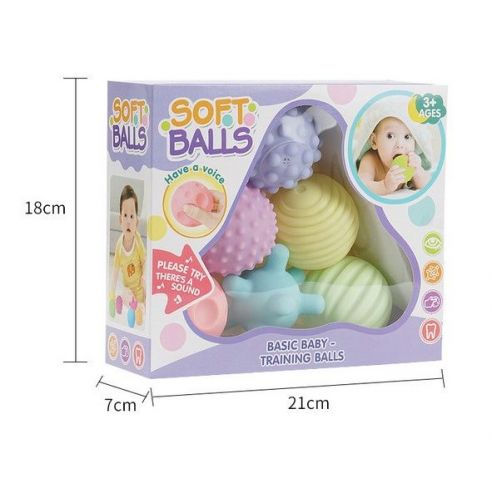 Set of touch tactile balls - Soft Balls Pastel buy in online store