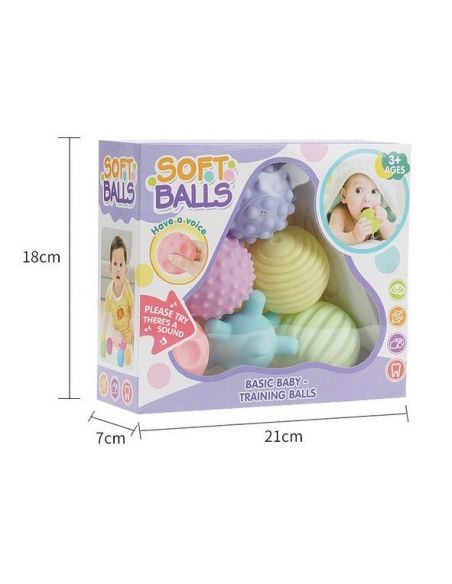 Set of touch tactile balls - Soft Balls Pastel buy in online store Set of touch tactile balls - Soft Balls Pastel buy in online store