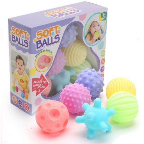 Set of touch tactile balls - Soft Balls Pastel buy in online store