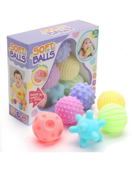 Set of touch tactile balls - Soft Balls Pastel buy in online store Set of touch tactile balls - Soft Balls Pastel buy in online store
