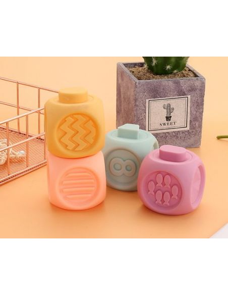 Set of sensory tactile cubes №2 buy in online store Set of sensory tactile cubes №2 buy in online store