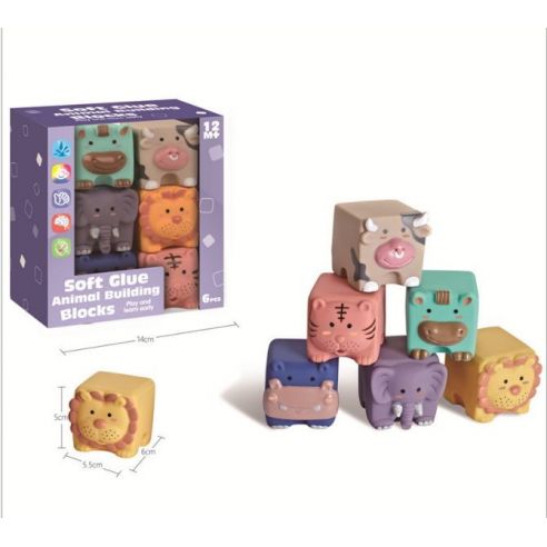 Set of sensory tactile cubes - animals (injured packaging) buy in online store