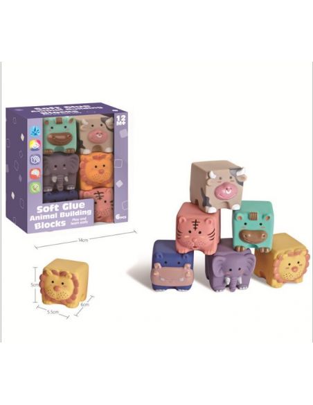 Set of sensory tactile cubes - animals (injured packaging) buy in online store Set of sensory tactile cubes - animals (injured packaging) buy in online store