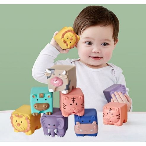 Set of sensory tactile cubes - animals (injured packaging) buy in online store