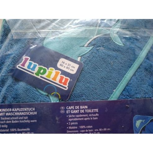 Children's towel with a hood Lupilu- Dolphin buy in online store